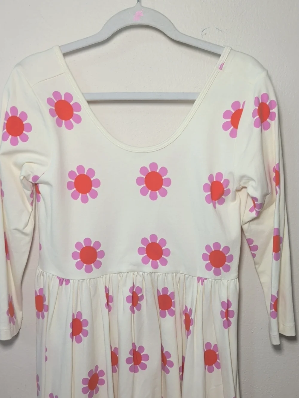 Alice + Ames Ballet Dress in Groovy Garden Ivory Purple Retro Mod Girls Size 10